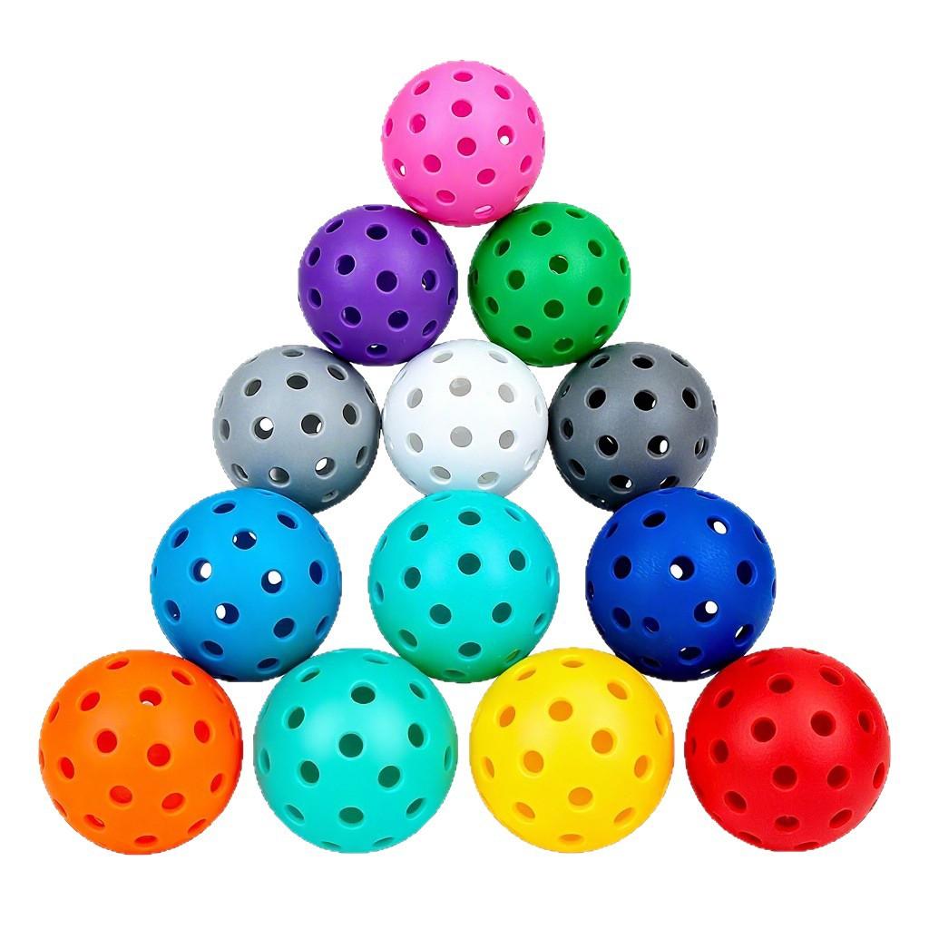 5PCS Outdoor Pickleball Balls Set, 40 Hole High Bounce Pickleballs for Beginners & Pros, Durable TPE Training Balls for Indoor Outdoor Court Games, Multi Color Sports Accessories for Practice & Competition