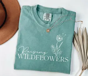 Comfort Colors Raising Wildflowers Shirt, Mothers day Gift, Mothers Day Shirt, Unique Mom Gift, Mom Birthday Gift Shirt, Cute Mom Gift