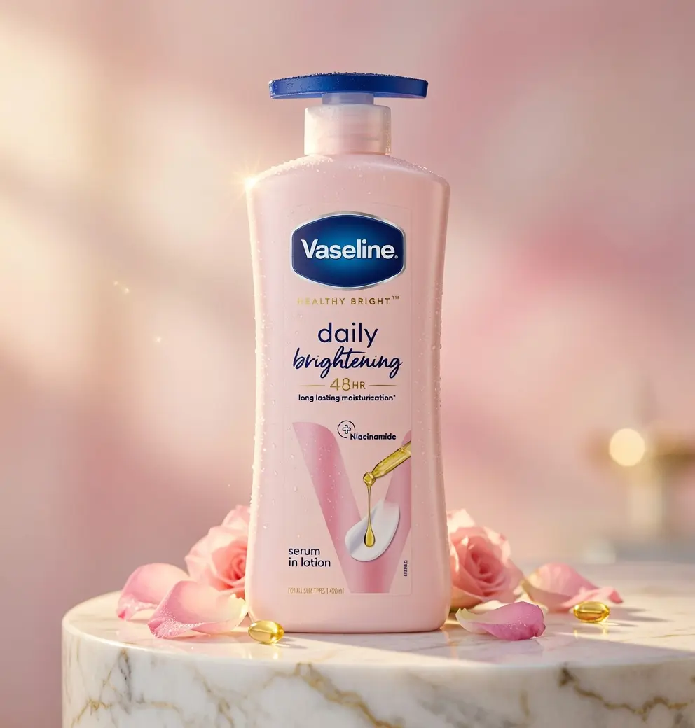 Vaseline Daily Brightening Lotion with Serum, 400ml Long-Lasting Body Care Moisturizer for Hydrate, Soothing Skin Repair & Selfcare Hydrating Moisturizing Moisture