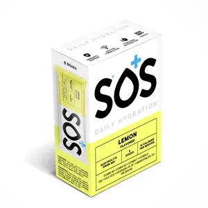 SOS Daily Vitamin Enhanced Electrolyte Packet Lemon 8ct Box Electrolyte Packets for Hydration Energy & Immune Support - Healthcare