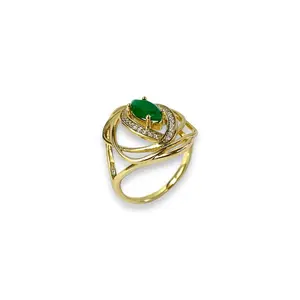 High Quality 14K Gold Filled Knot Ring With Zirconia, Size #8