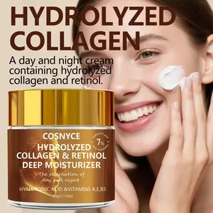 60g Collagen Face Cream with Hydrolyzed Collagen, Retinol, Smooth Moisturizing, Alcohol-Free, No Fragrance, Non-Greasy, Easy Absorption