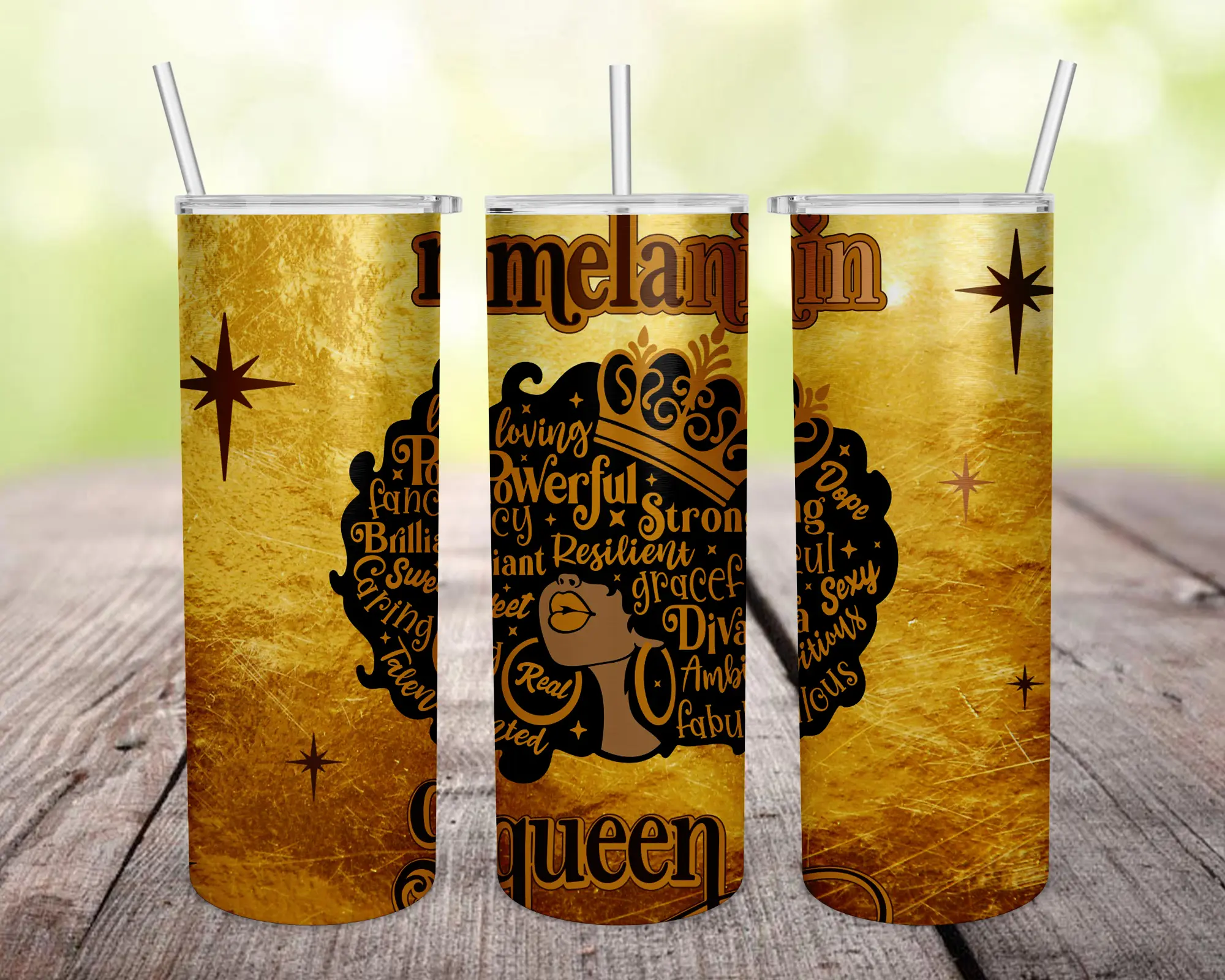 20 oz Melanin Queen Tumber