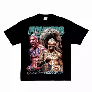 Charles Oliveira Boxing Fighting T-Shirt Men Summer Fashion Trend Short Sleeve Loose and Comfortable Cotton Mens and Women's Top Menswear Tshirt