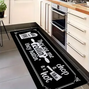 Modern Contemporary Kitchen Rug, Background Print Design, Carpet Mat, Ideal for Home Decor & Daily Use