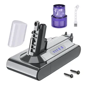 Upgraded 6000mAh V10 SV12 7-Cell 206340 Battery Compatible for Dyson V10 Cyclone V10 Animal/Absolute/Motorhead/Fluffy/SV12 Handheld Cordless Vacuum Cleaner Li-ion 969352-02 Battery(not for V8 SV10)