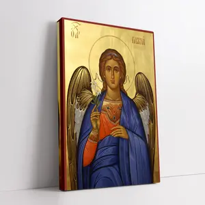Printed Oil Painting 1 Piece Virgin Mary Image Panagia, Greek Orthodox God Canvas Art, Framed Wall Decoration, Religious Decorations Home and Bedroom Decoration, Perfect Holiday Gift