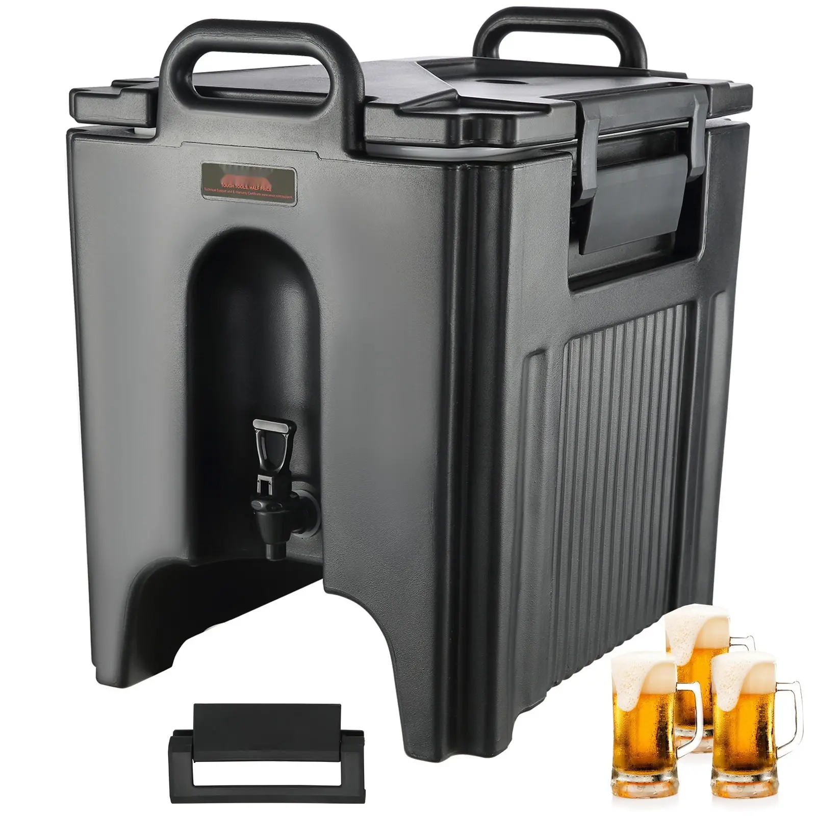 Insulated Beverage Dispenser, 10 Gallon, Food-Grade Construction, Hot And Cold Beverage Server, Thermal Drink Dispenser Cooler With 1.18-Inch PU Layer And Two-Stage Faucet Handle For Restaurants, Cafes, Bars And Catering