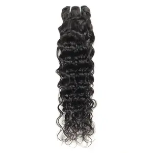 Human hair Bundles Water Wave 12-30 Inch Natural Black No shedding Tangle Free Glossy Hair bundles