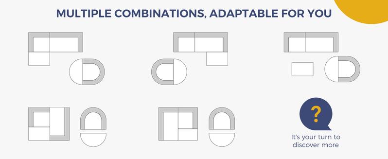 【3 Package Shipping】MAXYOYO L Shape Sectional Sofa Couch and Round Chaise Lounge, Modern Cloud Couch with Ottoman, Comfy Sofa with Layered Cushion, Tufted Upholstered Sleeper Chair for Living Room, No Assembly Required 【3 Package Shipping】MAXYOYO L Shape Sectional Sofa Couch and Round Chaise Lounge, Modern Cloud Couch with Ottoman, Comfy Sofa with Layered Cushion, Tufted Upholstered Sleeper Chair for Living Room, No Assembly Required