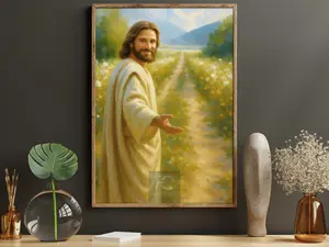 Peaceful Path Canvas Print, Gentle Invitation Poster Print, Spiritual Journey Wall Art Decor