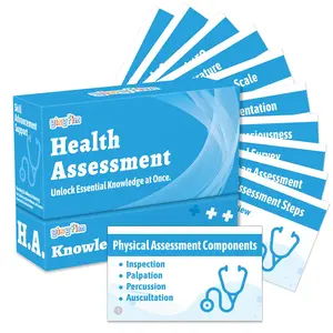 Health Assessment Flash Cards Medical Nursing School Essentials Review Exam Flash Cards Double-Sided Professional Study Tool School Supplies & Gifts for Medical Students Test Prep