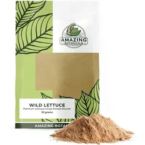 Amazing Botanicals Wild Lettuce Leaf 10:1 Extract Powder - 30g Natural Pure Herbal Healthcare Supplement, Ethically Sourced, Relaxing Relief Support
