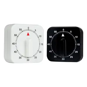 2-Pack Square 60 Minute Mechanical Kitchen Timer,Chef Cooking Timer Clock with Loud Alarm,No Batteries Required