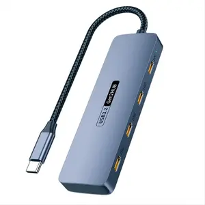 4 Ports USB C HUB 10Gbps High Speed USB C Splitter for Laptops PC Accessories Tablet Phone Hard Drive USB Type-C 3.2 HUB