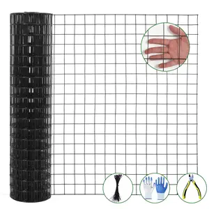 【GARVEE】Galvanized Steel Chicken Wire Fence and Poultry Netting in Various Sizes and Gauges, Ideal for Garden, Tree Guard, Yard, and Vegetable Plant Protection, Available in Silver and Black