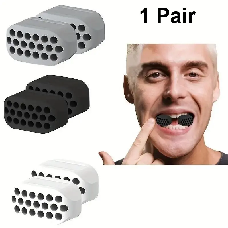 Jawline Muscle Trainer, 1 Pair Silicone Jawline Muscle Trainer, Facial Muscle Trainer for Men & Women, Jawline Shaper, Jaw Enhancer