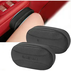 2 count   Cushion Pad,  Door  Pad Rest Cushion, Center Console   Pad Protector, Memory  Compact  Support with Hook & Loop, Nappa Leather   Support Cushion (Black)