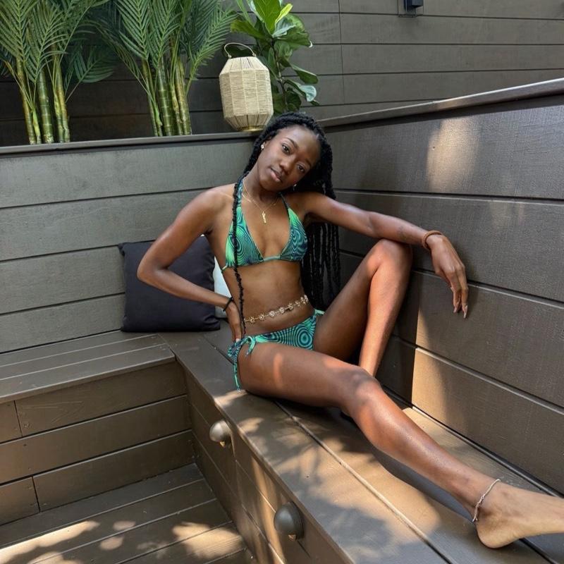 NaiyahShantel Hypnosis Cut-Out Bikini Green or Black Luxe Fit Double-Lined Eye-Catching Design for Bold Baddies Statement Swimwear