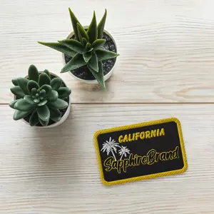 Sapphire Embroidered Patches - Logo Iron-On Design
