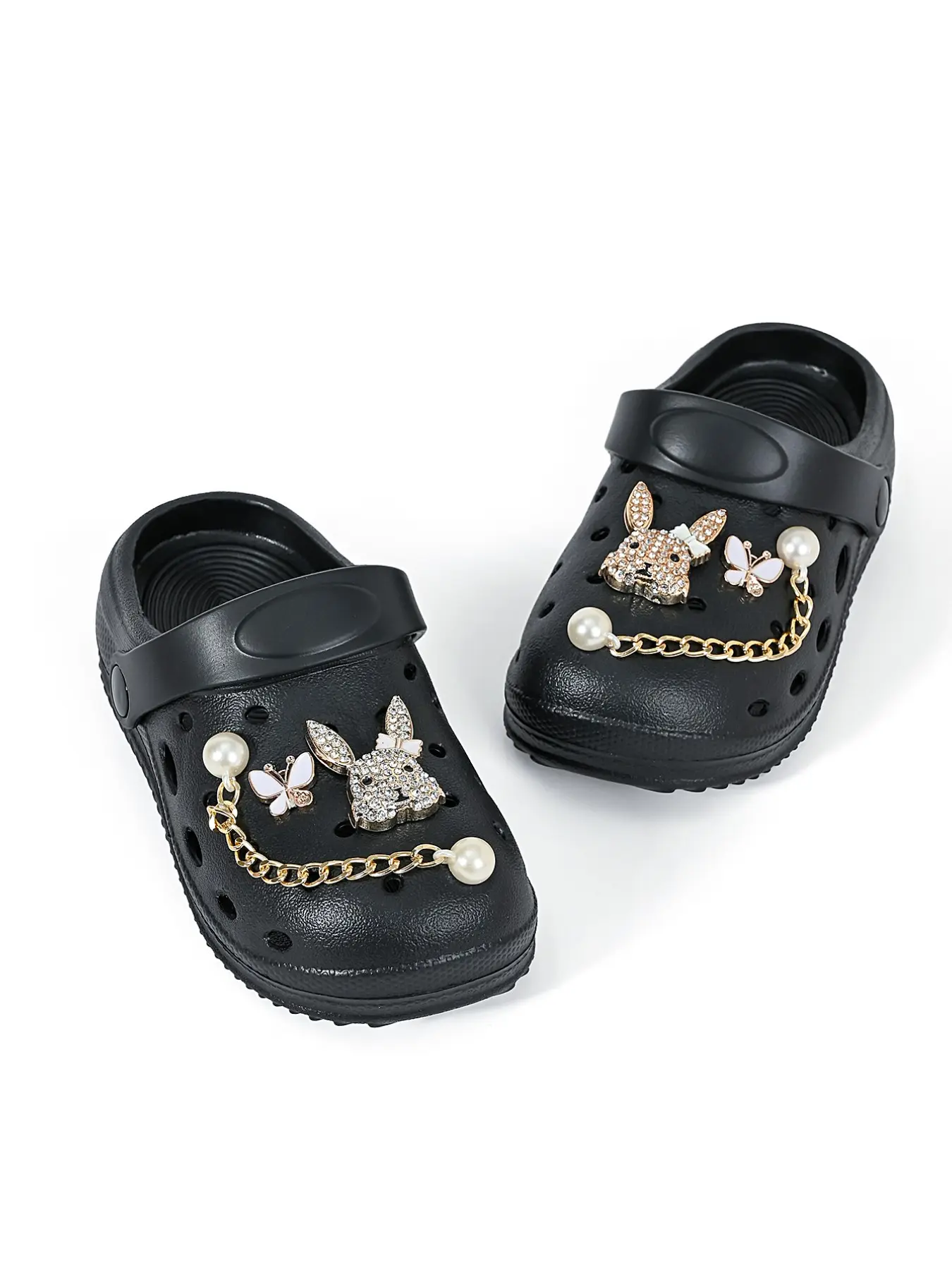 Summer New Plain Holey Shoes, Cute Thick Sole Anti-Slip Beach Resort Slide On Sandals, Breathable Textile Eva Sole Casual Girl Slippers, Cute Soft Slippers, Non Slip Slippers