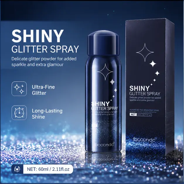 SOYUB Silver Body Glitter Spray, Super Sparkly Shimmer Mist for Hair, Skin & Body, Festival, Rave, Concert & Party Looks, 2.11 fl oz Each