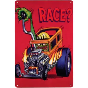 Rat Fink Vintage Tin Sign Metal Sign Decorative Plaque Iron Painting Wall Decor Garage Man Cave Bar Pub Club Wall Decoration