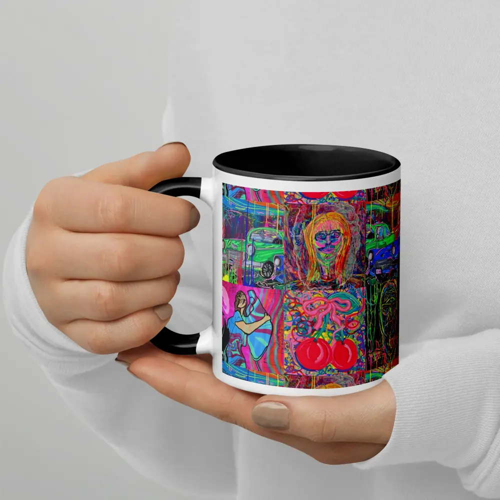 Art All Over Coffee Mug Ceramic 11 oz Reusable Dishwasher Safe Coffee Cup with Lindsey Basler Artwork Bold Look Drinkware Mug Colorful Rim Handle Inside