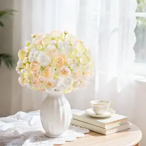 SHareconn 30 Bundles Mini Plastic Decorative Artificial Ranunculus Silk Flowers, Faux Spring Bouquets for DIY Wedding, Table & Home Decor