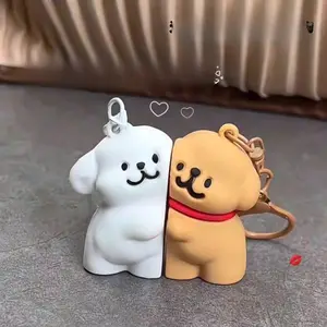 Magnetic Couple Dog Keychain - Durable Magnetic Connecting Keyrings, Cute Interactive Fashion Accessory for Dog Owners