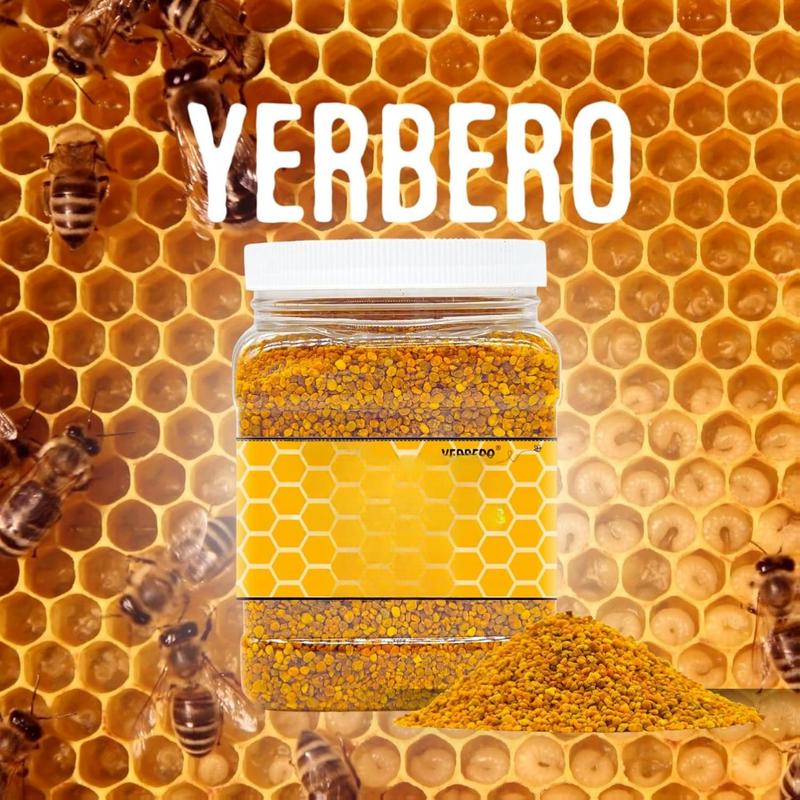 Yerbero - Premium Bee Pollen Granules 1 Lb (16oz) | 100% Natural Pure Honey Bee Pollen Raw Sweet Rich Flavor | Polen de Abeja 100% Natural
