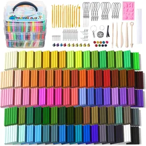 Polymer Clay,  82 Colors Clay Kit, Oven Bake Modeling Clay, Creative Polymer Clay Kit with Sculpting Tools and  Accessories, , Ideal DIY Clay Gifts for Adults and Teens