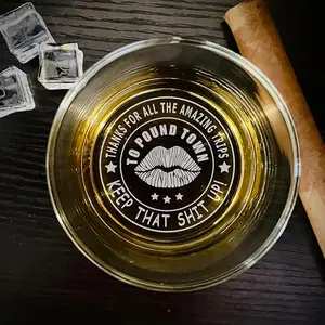 Thank For All High quality laser engraved whiskey glasses, Personalize your handwriting Gifts for couples, Home Decor & Gifts, Halloween, Funny gift for men and women, Drinkware