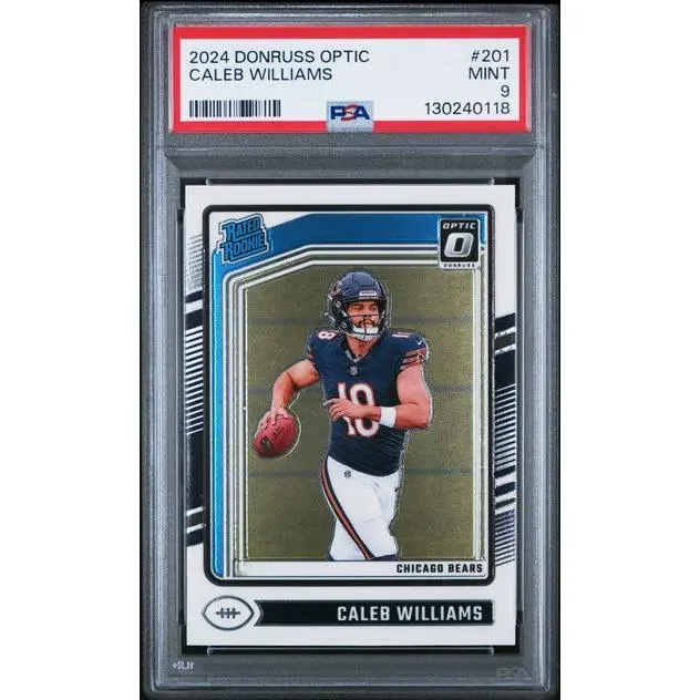 2024 Panini Donruss Optic #201 Caleb Williams Rated Rookie PSA 9 MINT