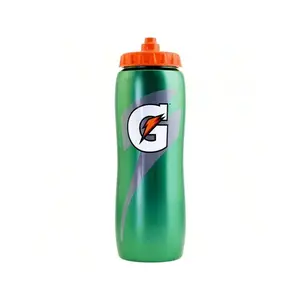32oz Plastic Water Bottle - Green,  Insulated Squeeze Bottles,  Water Bottle with Squeeze Lid - 32oz, 2 Pack Drinkware Wide Mouth Washable