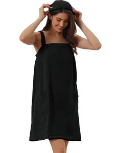 INSPIRE CHIC Women's Towel Wrap Bathrobe Spa Towels Robe with Adjustable Closure for Gym Shower
