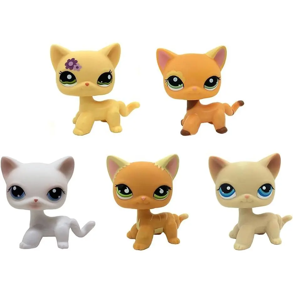 Cat Pack Dog Collie Great Dane Dachshund Cocker Spaniel # 1962 # 1643 # 64 # 525 # 228 Mini Pet Toys Sets 5 Pcs Animal Figure