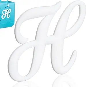 3Pcs White Letter Pattern Charms Decorative Charms For Bag, Bag Accessories, Beach Bag Accesoories, 3D Letters For Personalizing Handbag, DIY Your Bag