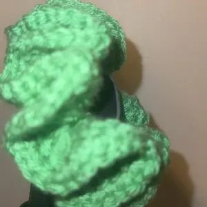 Green Crochet Scrunchie