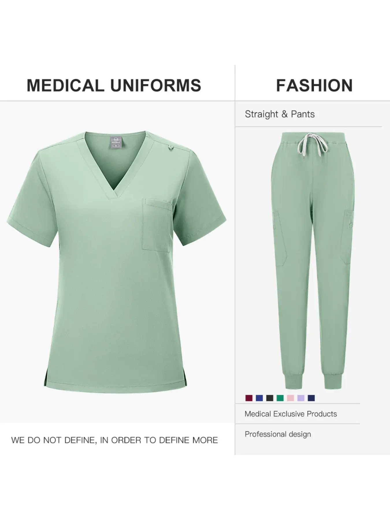 Stylish Leisure Care Center Work Clothes Hand Washing Set Short-sleeved Work Brush Hand Clothes Women Pet Oral Doctor Nurse Care Suit