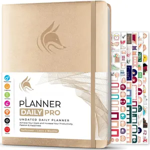 Planner Daily PRO - 8.5 x 11" A4 Size Daily Life Planner and Gratitude Journal to Increase Productivity, Time Management and Hit Your Goals - Undated - Lasts 3 Months ()