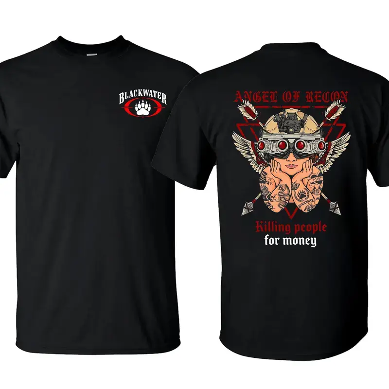 American Angel T-Shirt/Hoodie , Unisex Short Sleeve, 100% Cotton Casual Menswear, Gun Shirt Tactical Gear, Graphic Good Shirt, Made In USA.
