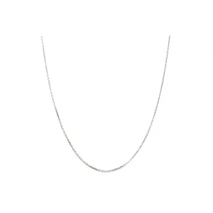 Cable Chain Necklace - 14k White Gold - 16 inch