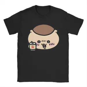 😂 🔥 Chiikawas Kurimanju T-Shirts Men Women Novelty Cotton Tee Shirt Crewneck Short Sleeve T Shirts Plus Size Tops,Unisex Gifts, Gift For Him, Gift For Her, BirthdayGift
