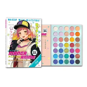 Manga Anime 35 Pressed Pigment & Shadows Book 2A Colorful Eyeshadow Palette - Manga Anime Inspired Makeup