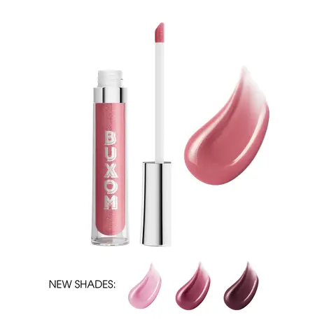BUXOM Full-On Plumping Lip Polish Gloss - Dolly Shade Extension Lipgloss, High-Shine Shimmer, Hydrating Peptide Complex, Non-Sticky, Cruelty-Free, Hydrating