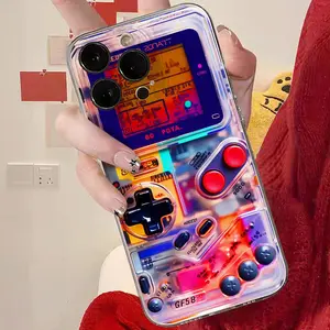 Game Console Pattern Phone Case, Multicolor Decorative Phone Protector Cover, Phone Accessories Compatible with iPhone 11 12 13 14 15 Pro Max 15 Plus, Casing