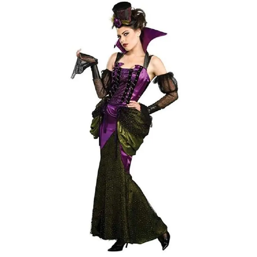 Victorian Vampiress - Purple/Black/Green - Costume - Adult- 3 Sizes