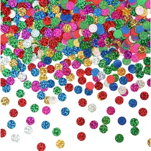 Multicolor Sparkle Foil Confetti, Metallic Round Table Decor Circle Dots Glitter Confetti, Birthday Scatter Table sequins for Wedding Bachelorette  Shower Easter Birthday Party Decorations