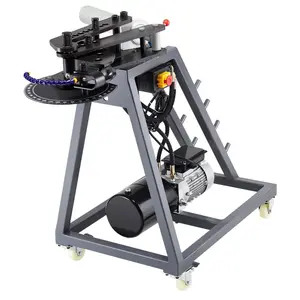 VEVOR Electric Tube Bending Machine, 750W Electric Tubing Bender with 6L Hydraulic Cylinder, Movable Pipe Bender Machine with 3 Dies 180 Max Bending Angle, Suitable for 1, 1-1/2, 1-3/4 Pipes